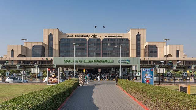 Karachi airport, declared, red zone, established, five check posts,