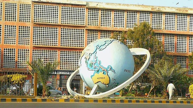 Karachi globe relocated