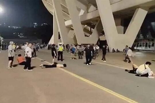 China, Car, runs over crowd, 35 dead