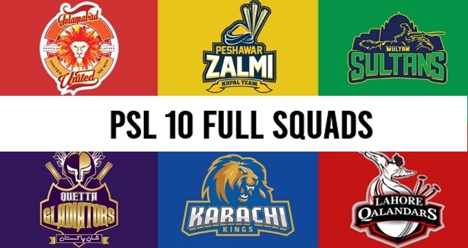 PSL 10 Full Squads