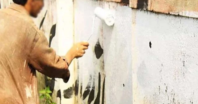 Karachi wall chalking crackdown