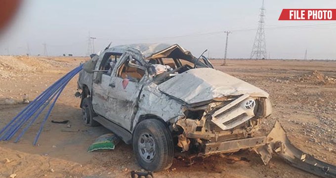 Traffic accident Karachi highway