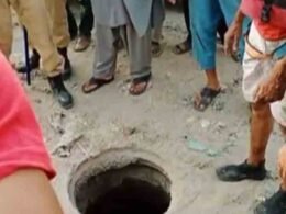 Karachi uncovered manhole