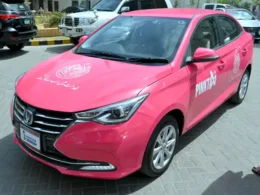 pink taxi service