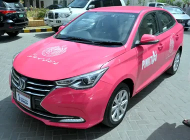 pink taxi service
