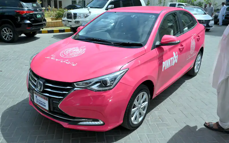 pink taxi service