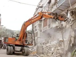 Illegal building demolition Karachi