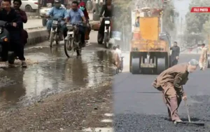 damaged roads Karachi