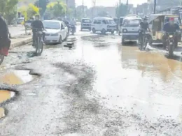 report damage road in Korangi