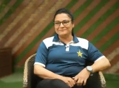 Saleema Imtiaz umpiring debut
