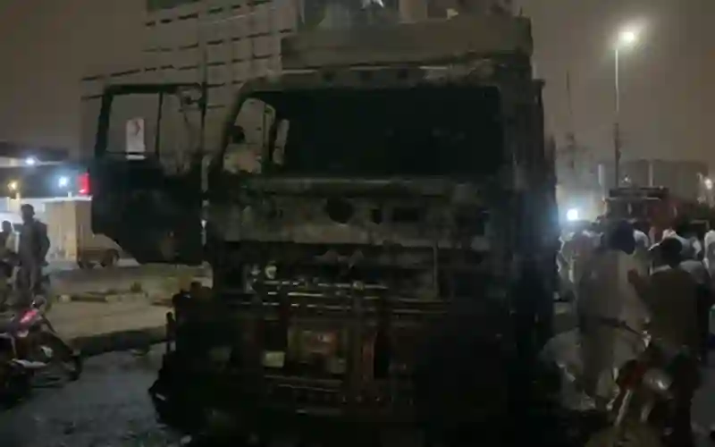 Karachi dumper accident