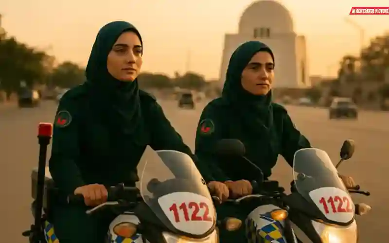 Women bike ambulance squad Sindh