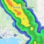 Heavy rain with thunderstorms in Karachi