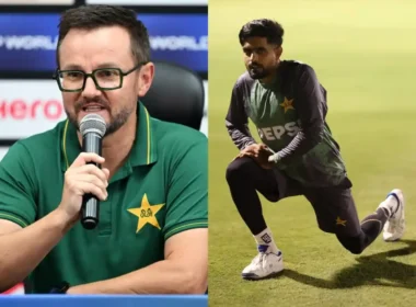 Mike Hesson and Babar Azam