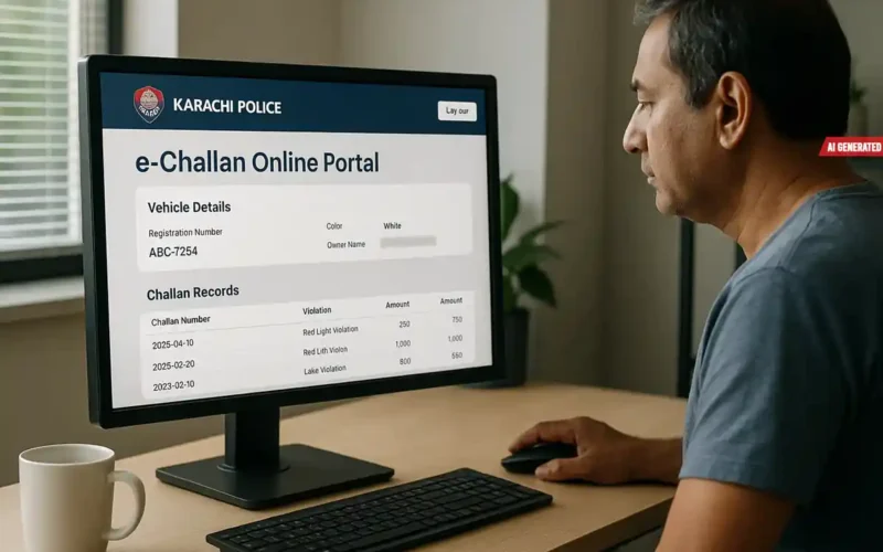 Karachi e-challan checking