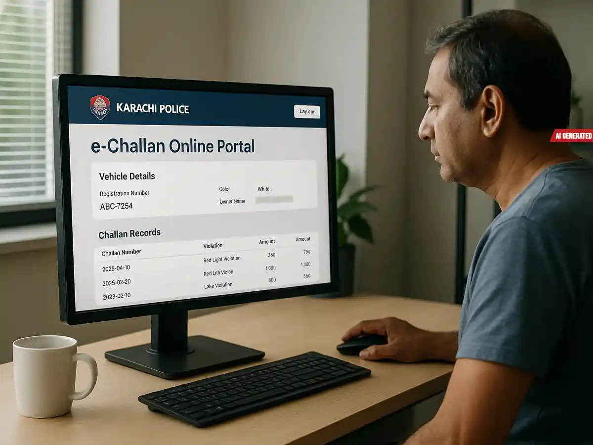 Karachi e-challan checking