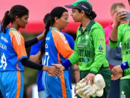 Pakistan India blind women handshake