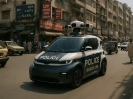 Robot cars for no parking traffic enforcement
