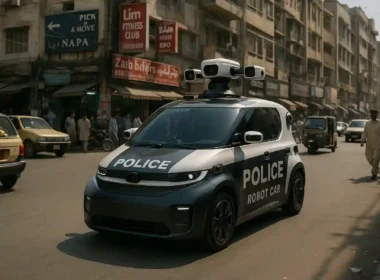 Robot cars for no parking traffic enforcement