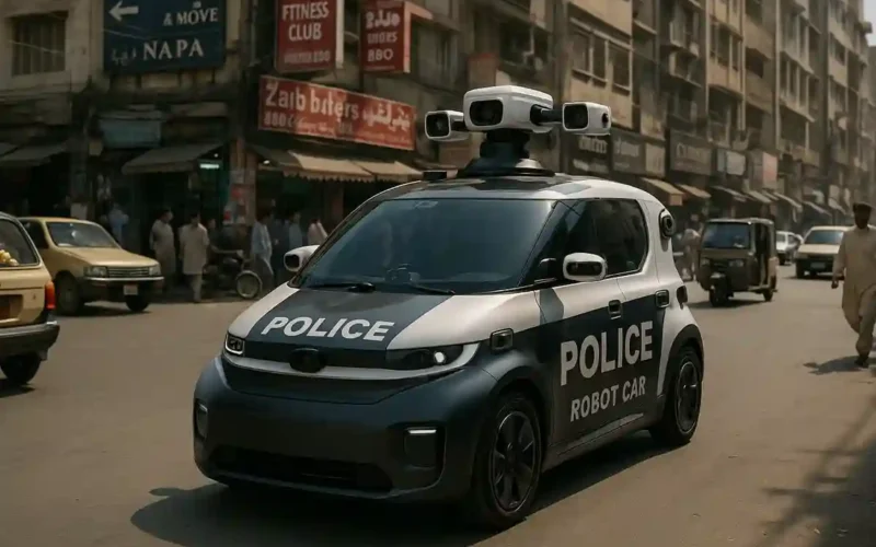 Robot cars for no parking traffic enforcement