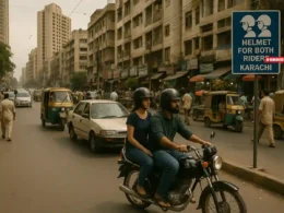 Karachi helmet e-challan rule