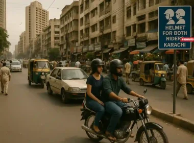 Karachi helmet e-challan rule