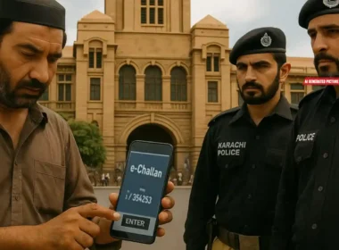 Karachi Lahore e-challen comparison