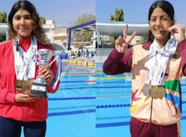 National Games swimming medals