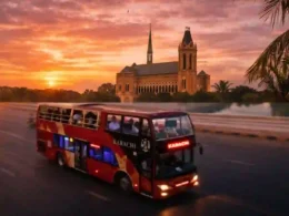 Karachi double-decker buses