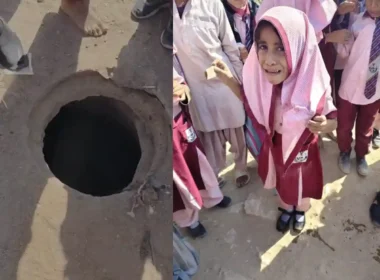 Karachi open manhole