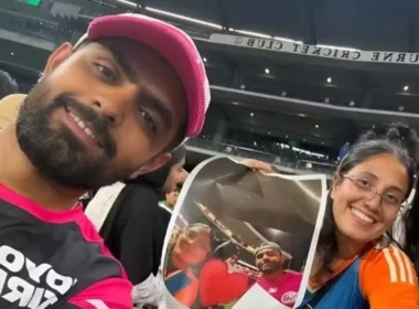 Babar selfie with Indian fan