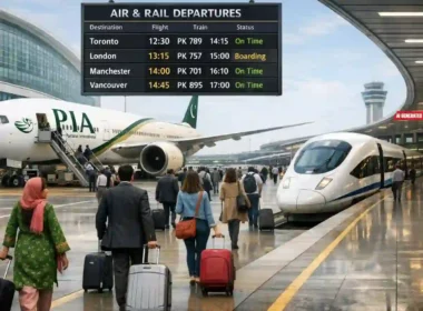 PIA Air to Rail service Canada uk