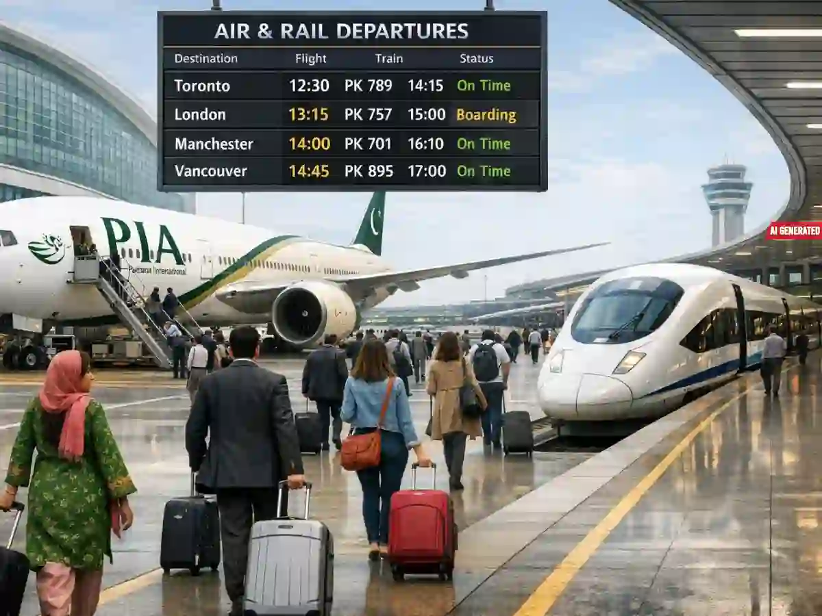 PIA Air to Rail service Canada uk