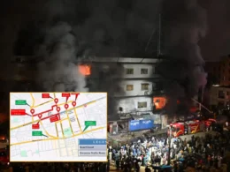 Karachi traffic advisory after fire
