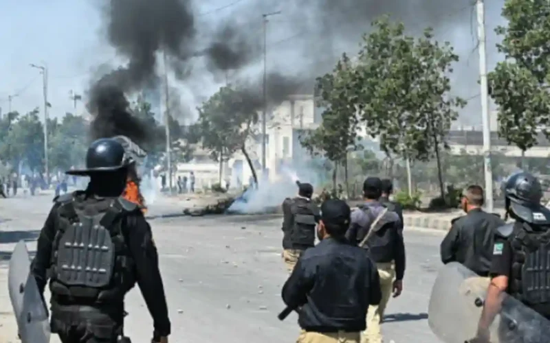 US Marine firing Karachi consulate protest