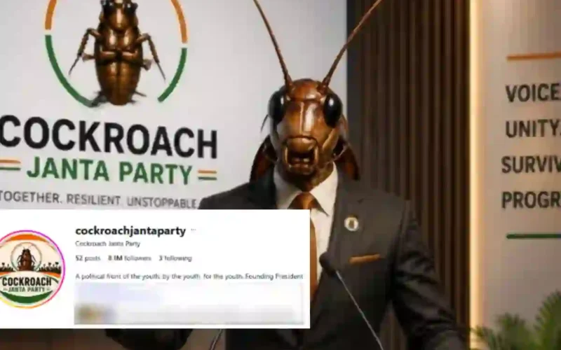 A satirical online political movement dubbed the ‘Cockroach Janta Party’ has rapidly gained traction across India.