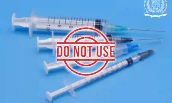 DRAP Syringe Alert Pakistan