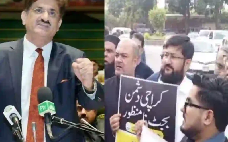 Opposition Protest During Sindh Budget Session
