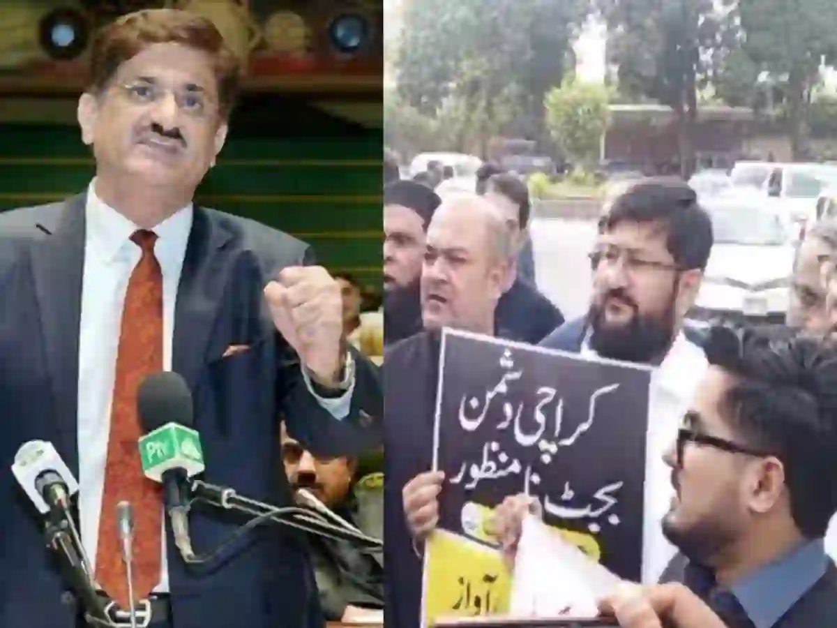 Opposition Protest During Sindh Budget Session
