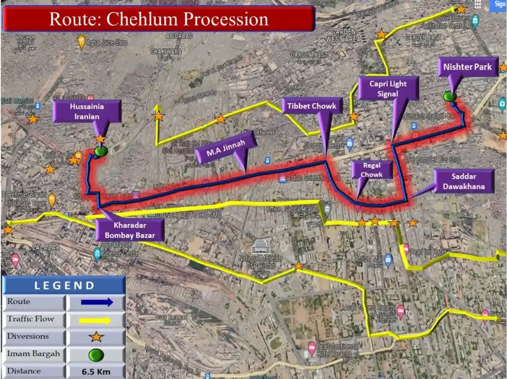 Karachi traffic plan August 4