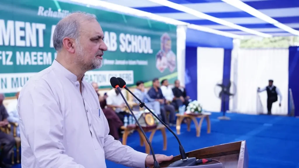 Hafiz Naeem ur Rehman inaugurates the Dr Abdul Qadeer Khan Tech Space and education initiatives in Gulberg Town, Karachi