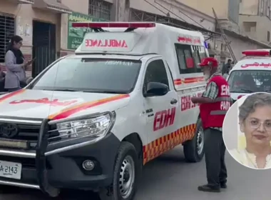 Police investigate the deaths of five family members in a housing society near Gulshan-e-Hadeed, Karachi