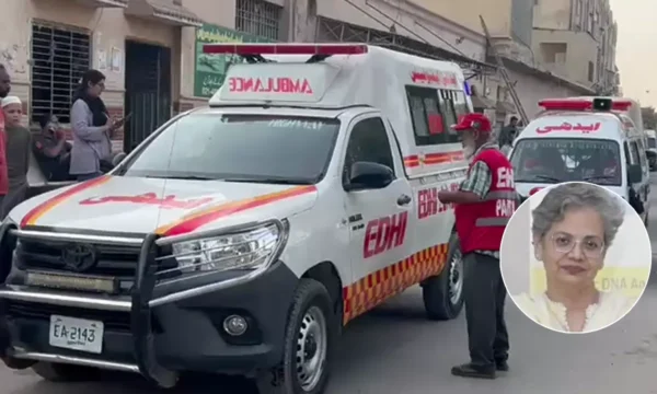 Police investigate the deaths of five family members in a housing society near Gulshan-e-Hadeed, Karachi