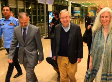UN Secretary-General António Guterres arrives in Islamabad for official Pakistan visit