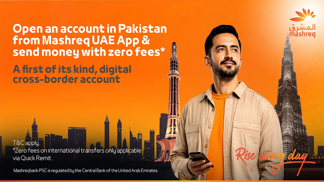 Mashreq Pakistan Account provides digital banking and remittance services for eligible Pakistanis living in the UAE.